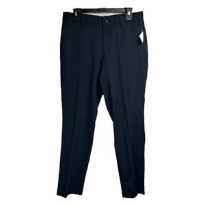New DKNY Performance Dress Pants Men's‎ 30x30 Navy Blue Slim Fit Stretch Office